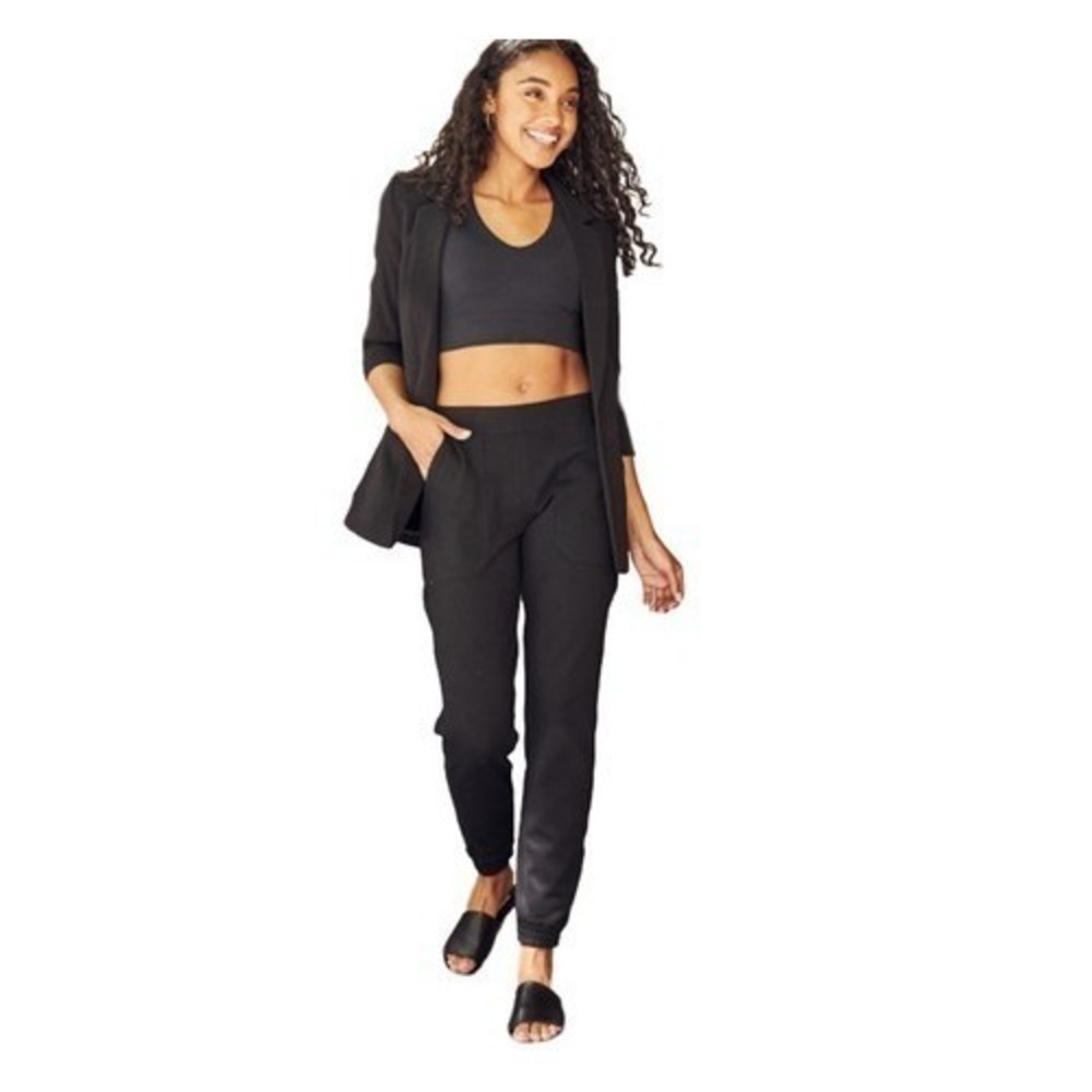 SPANX The Perfect Jogger Pants in Classic Black Women Small Tummy Shaping $128